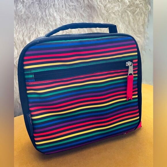 Jansport Lunch Break Rainbow Stripes Lunch Tote - Picture 1 of 11